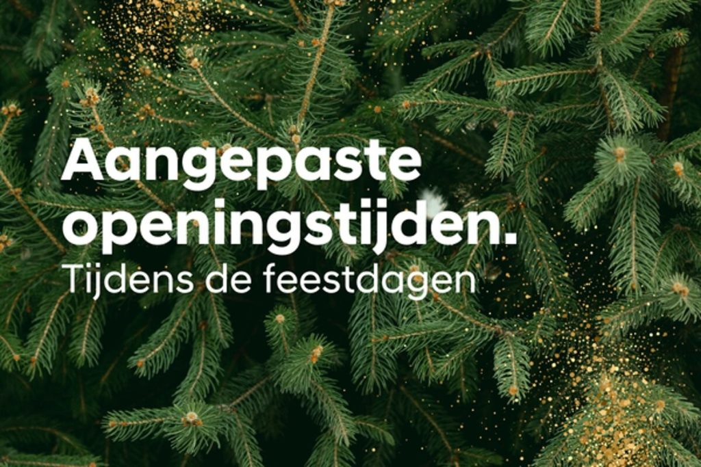 Aangepaste openingstijden Feestdagen 2025